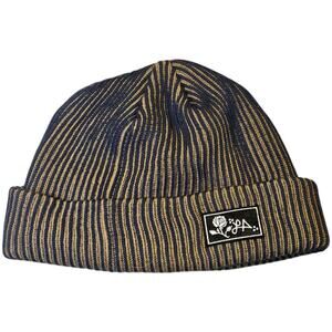 Vans Women's Striped Beanie – Navy & Tan